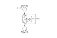 Picture of RAM Mounts Short Double Socket Arm C