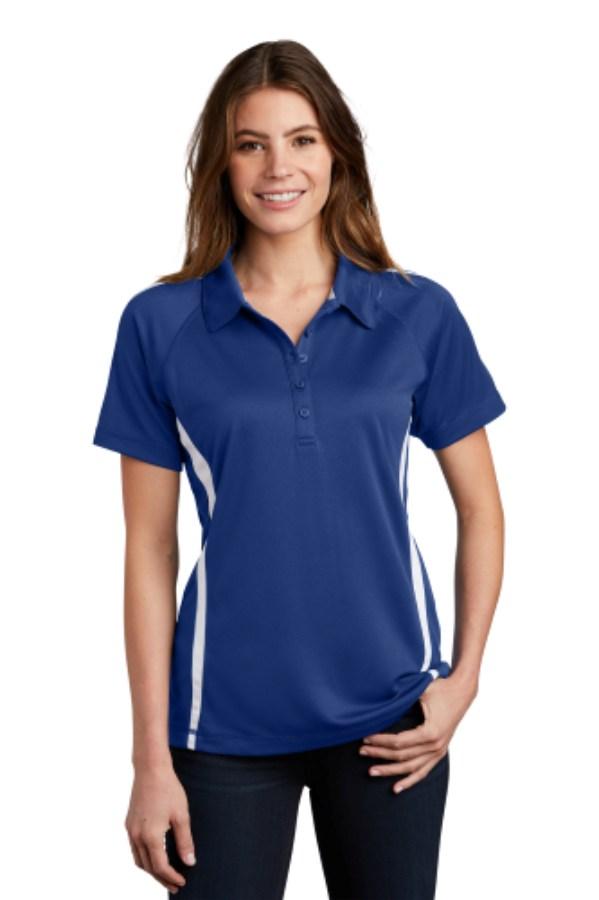 Sport-Tek Women's PosiCharge Micro-Mesh Colorblock Polo Additional Angle