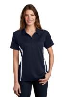 Sport-Tek Women's PosiCharge Micro-Mesh Colorblock Polo Feature Close-up