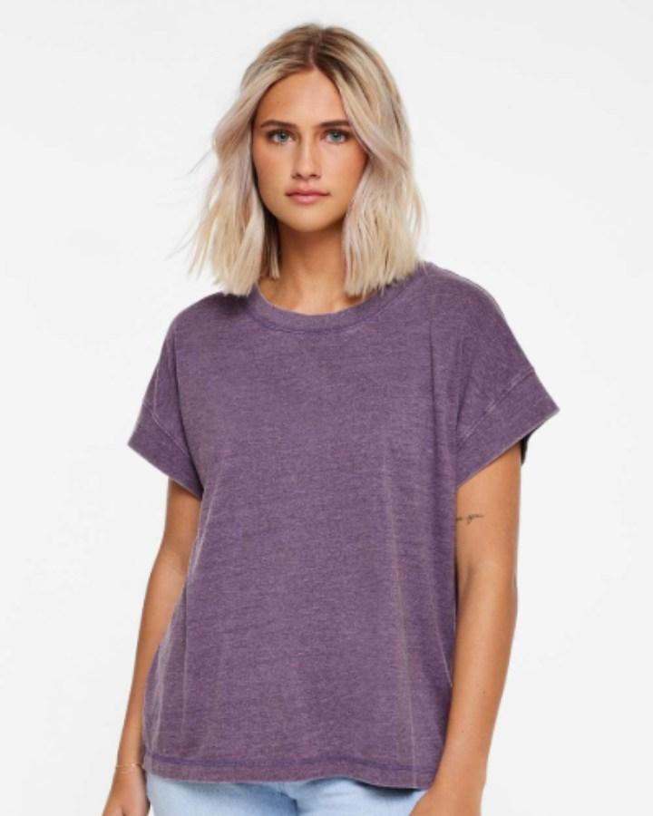LAT Women's Relaxed Vintage Wash Tee Perspective View