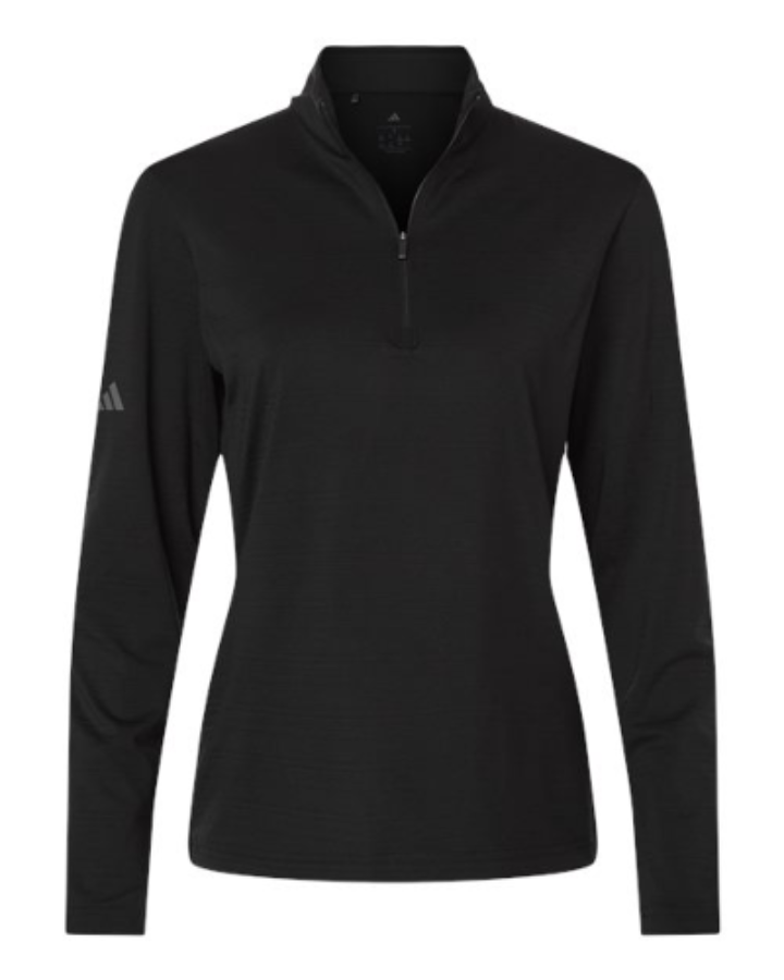 Adidas Women's Textured Stripe 1/4-Zip Pullover Additional Angle