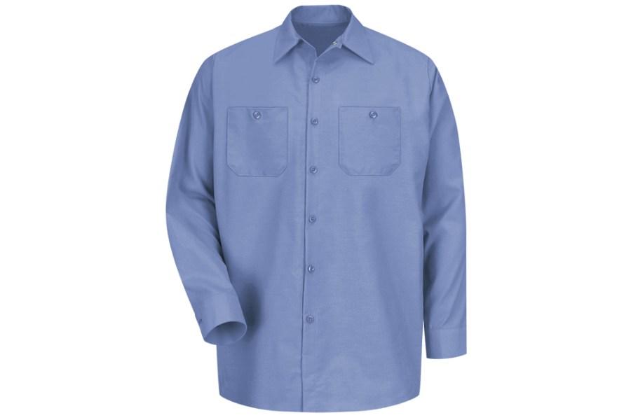 Red Kap Long Sleeve Industrial Work Shirt Feature Close-up
