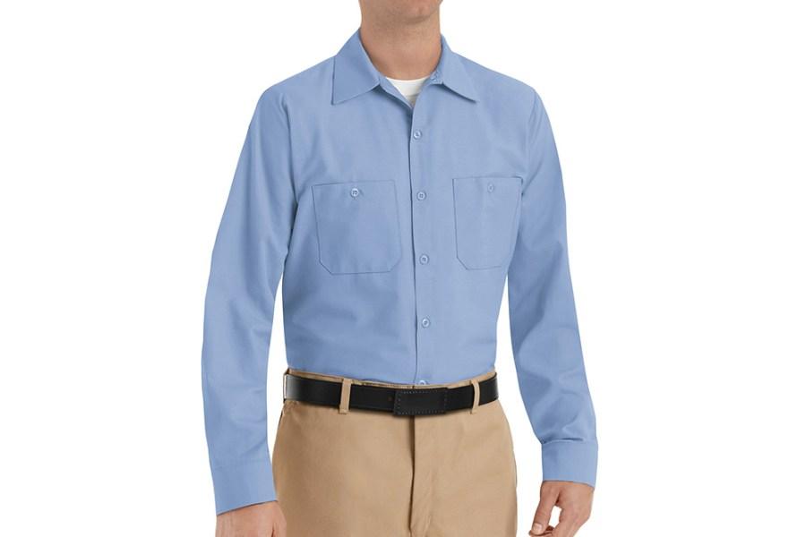 Red Kap Long Sleeve Industrial Work Shirt Additional Angle