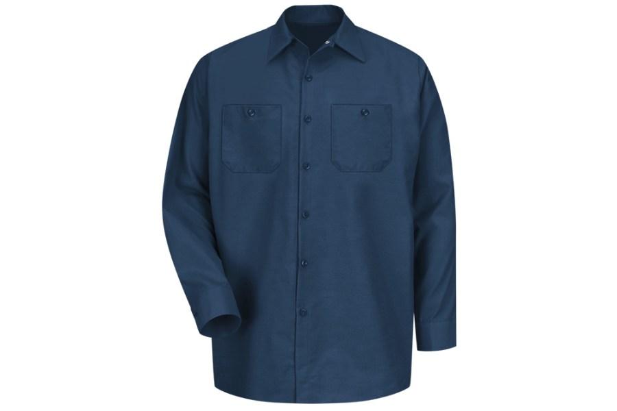 Red Kap Long Sleeve Industrial Work Shirt Feature Close-up