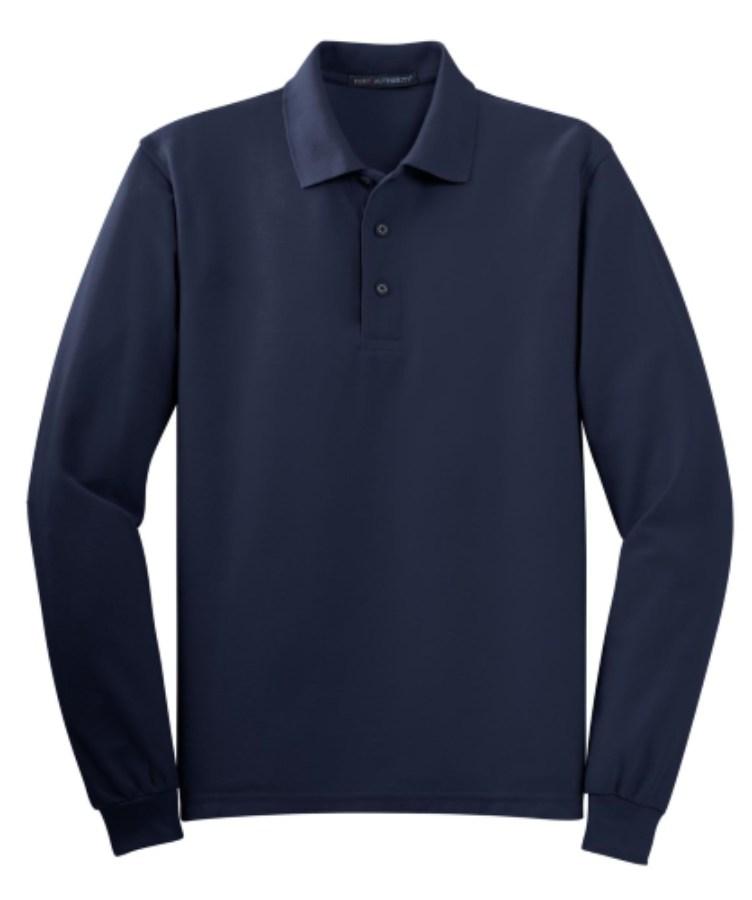 Port Authority Silk Touch Long Sleeve Polo Perspective View
