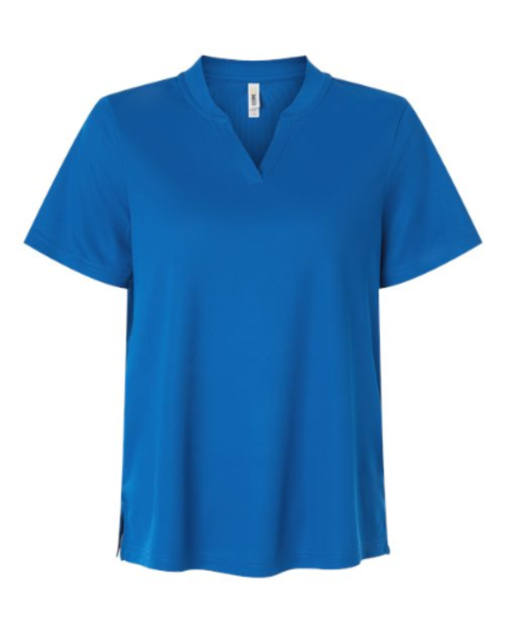 CORE365 Women's Nova Performance Pique Polo Close Up Detail