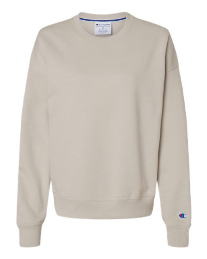 Champion Women's Powerblend Crewneck Sweatshirt Perspective View