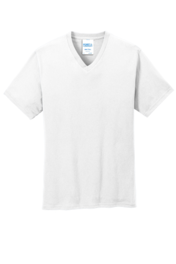 Port & Co Core Cotton V-Neck Tee Feature Close-up