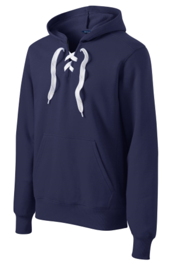 Sport-Tek Lace Up Pullover Hooded Sweatshirt Perspective View