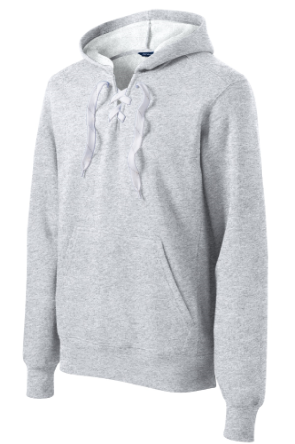 Sport-Tek Lace Up Pullover Hooded Sweatshirt Feature Close-up
