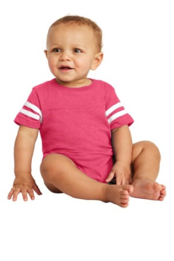 Rabbit Skins Infant Football Fine Jersey Bodysuit Additional Angle