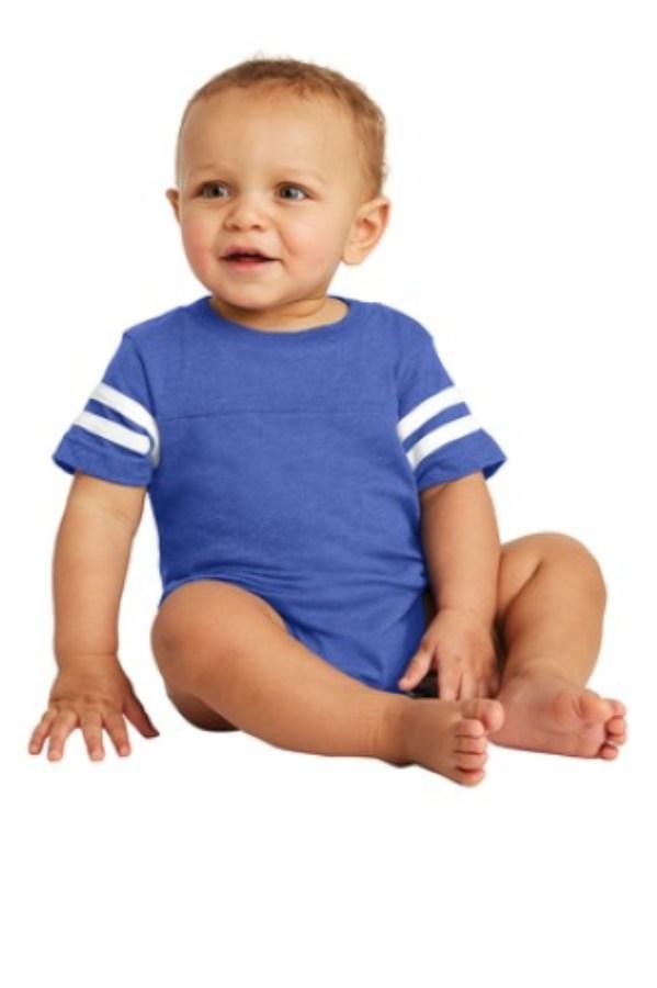 Rabbit Skins Infant Football Fine Jersey Bodysuit Alternate View
