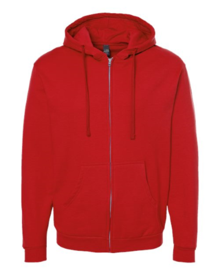 Tultex Unisex Full-Zip Hooded Sweatshirt Additional Angle