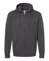 Tultex Unisex Full-Zip Hooded Sweatshirt Close Up Detail