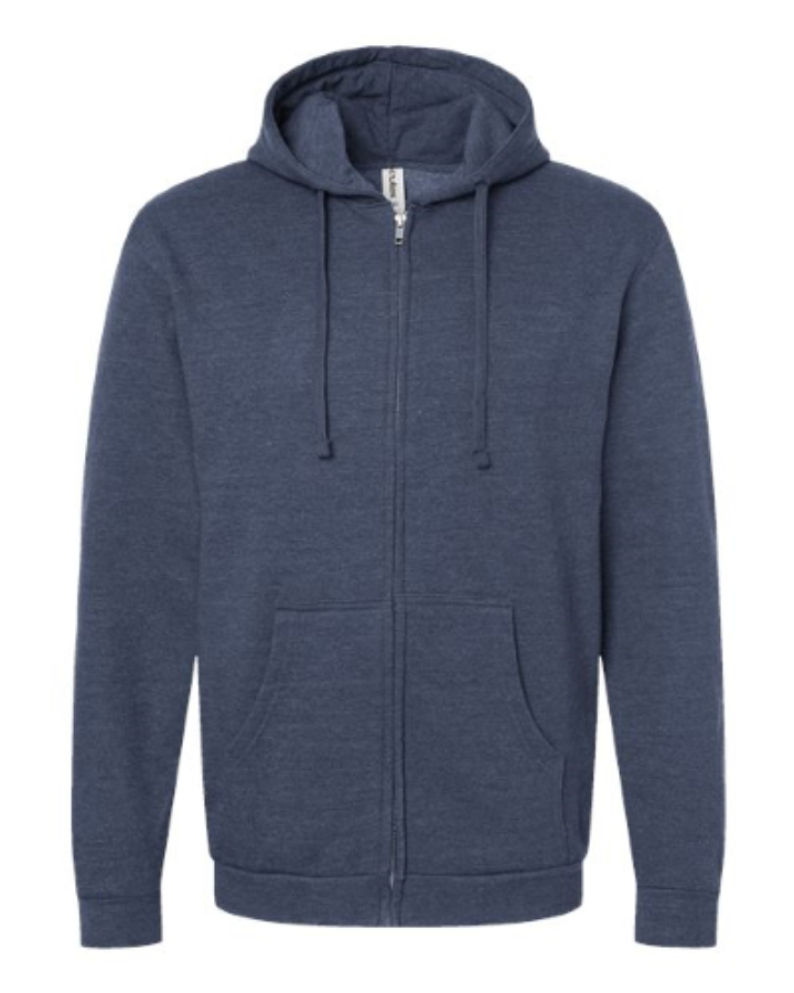 Tultex Unisex Full-Zip Hooded Sweatshirt Additional view