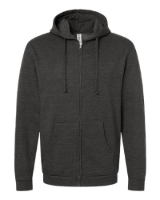 Tultex Unisex Full-Zip Hooded Sweatshirt Additional Angle
