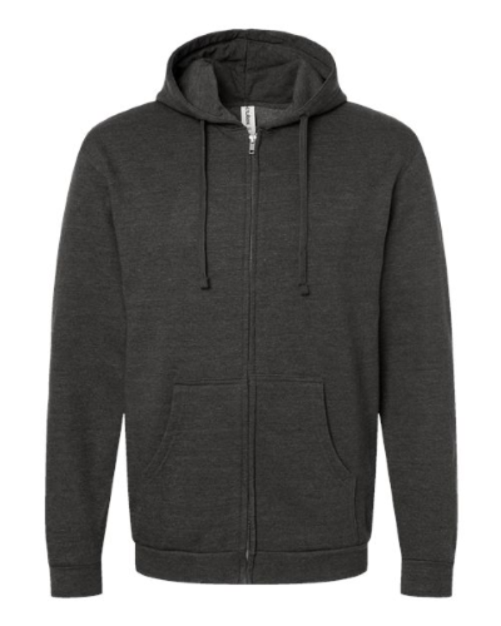 Tultex Unisex Full-Zip Hooded Sweatshirt Additional Angle