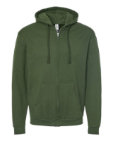 Tultex Unisex Full-Zip Hooded Sweatshirt Feature Close-up