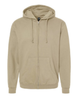 Tultex Unisex Full-Zip Hooded Sweatshirt Close Up Detail