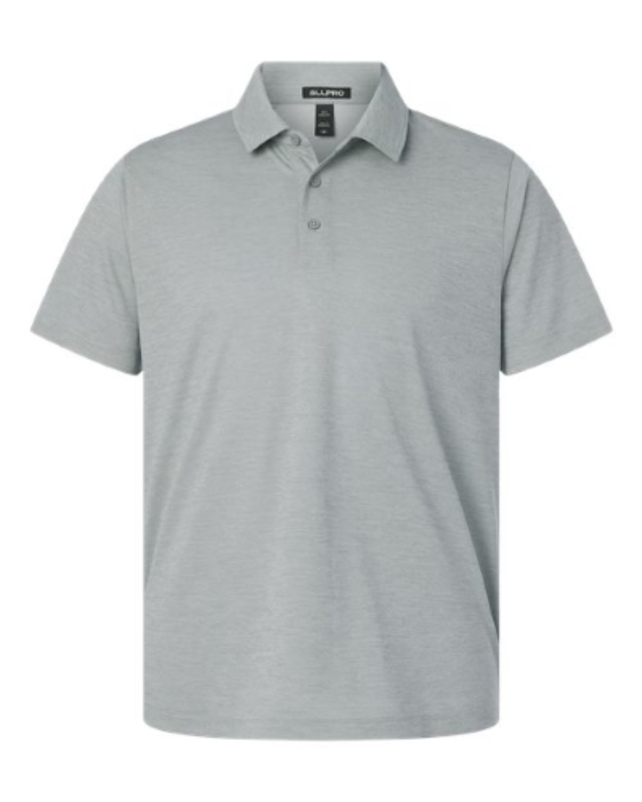 AllPro Men's Pro-Lock Performance Mélange Polo Feature Close-up