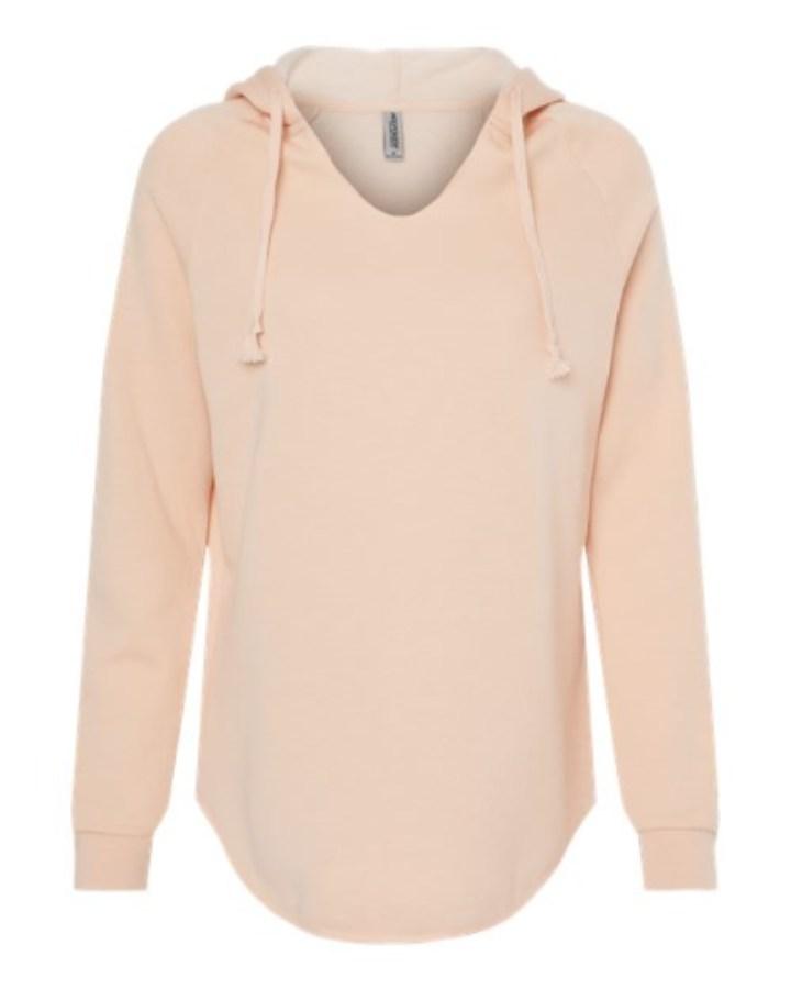 Independent Women's Lightweight California Wave Wash Hooded Sweatshirt Additional view