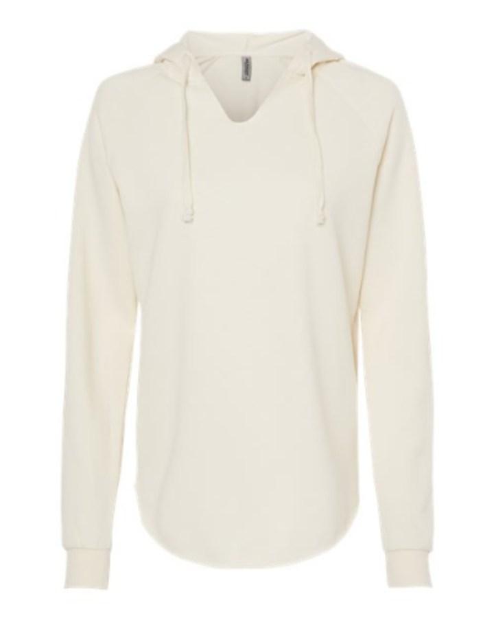 Independent Women's Lightweight California Wave Wash Hooded Sweatshirt Additional Angle