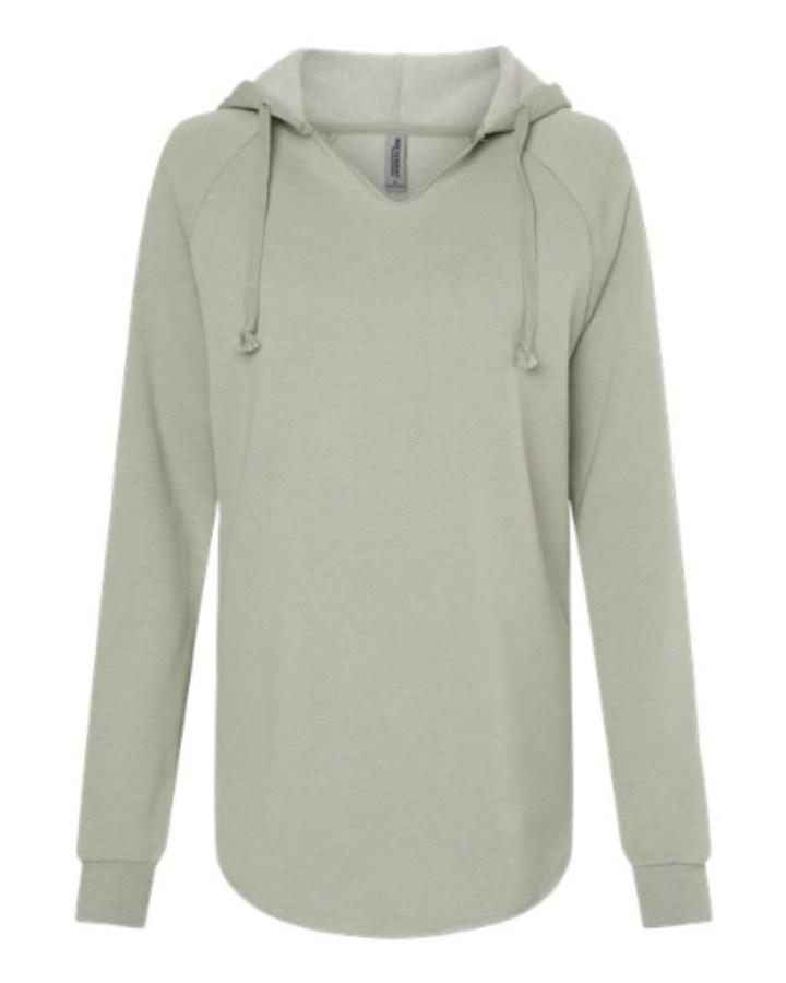 Independent Women's Lightweight California Wave Wash Hooded Sweatshirt Alternate View