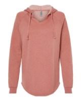 Independent Women's Lightweight California Wave Wash Hooded Sweatshirt Feature Close-up