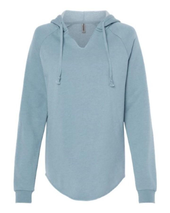 Independent Women's Lightweight California Wave Wash Hooded Sweatshirt Additional view