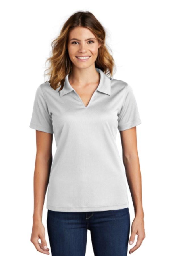 Sport-Tek Women's Dri-Mesh V-Neck Polo Perspective View