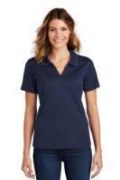 Sport-Tek Women's Dri-Mesh V-Neck Polo Feature Close-up