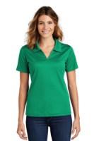 Sport-Tek Women's Dri-Mesh V-Neck Polo Close Up Detail