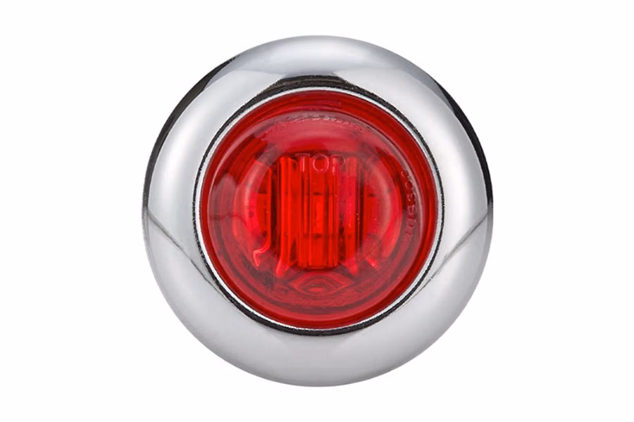 Maxxima 3/4" Red Mini Clearance Auxilary Stop / Turn Light w/ 3 LEDs Additional view