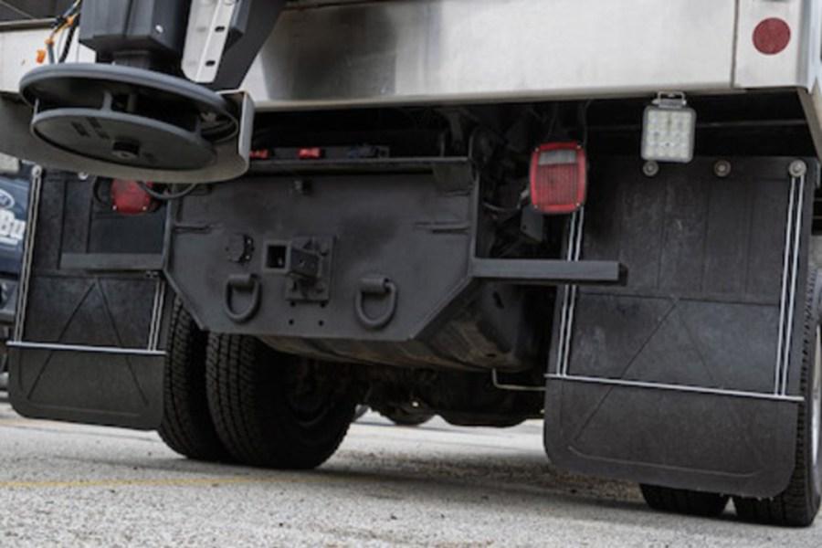 Buyers 24x21in Anti-Sail Mud Flap Bracket Perspective View