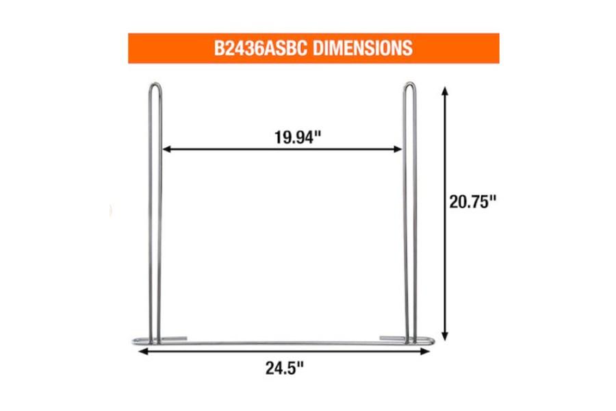 Buyers 24x21in Anti-Sail Mud Flap Bracket Additional Angle