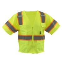 GSS Safety Class 3 Premium Two Tone Reflective Safety Vest w/6 Pockets Alternate View