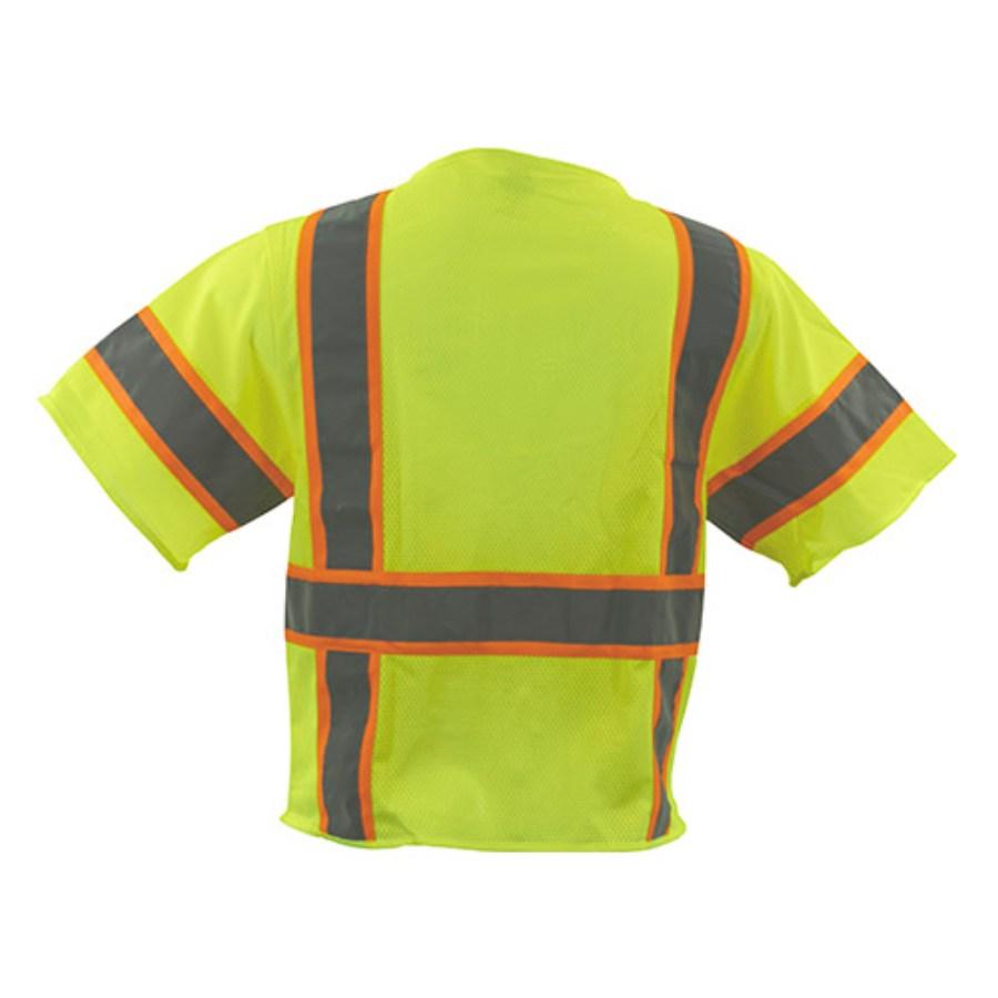 GSS Safety Class 3 Premium Two Tone Reflective Safety Vest w/6 Pockets Perspective View