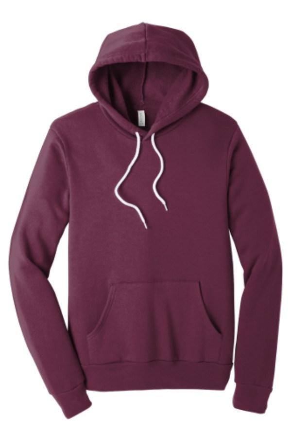 BELLA+CANVAS Unisex Sponge Fleece Pullover Hoodie Close Up Detail