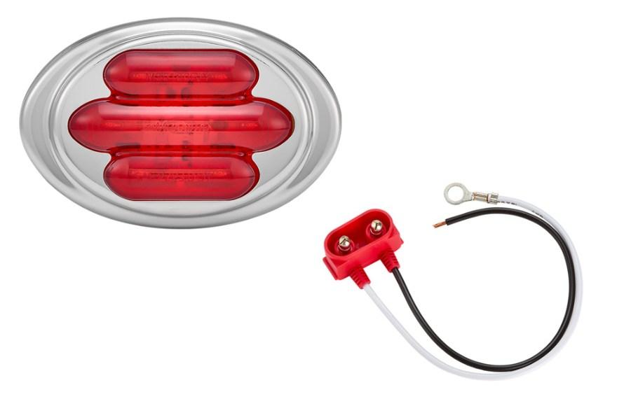 Maxxima Mini Oval LED Clearance Light with Tiered Bezel Alternate View