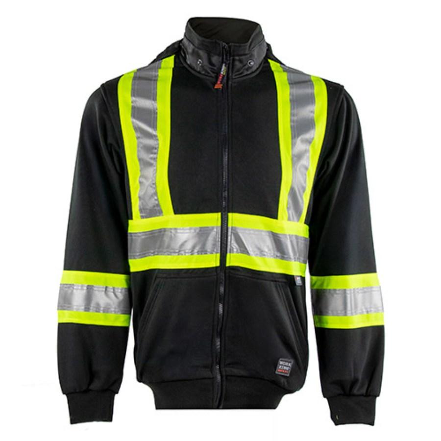 Tough Duck Safety Unlined Full-Zip Hooded Sweatshirt Additional view