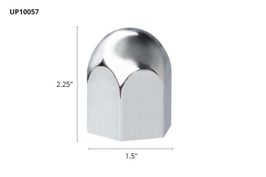 United Pacific Bullet Style Lug Nut Covers Perspective View