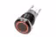 Picture of 16mm Black 2 Position On/Off Switch (Red) - Black Flush Mount 12V