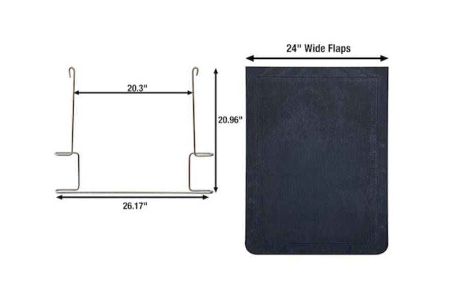 Buyers Stainless Steel Anti-Sail Brackets for Use With 24-Inch-Wide Mud Flaps (pair) Additional Angle
