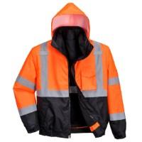 Portwest Hi-Vis Premium 3-in-1 Bomber, Orange, S