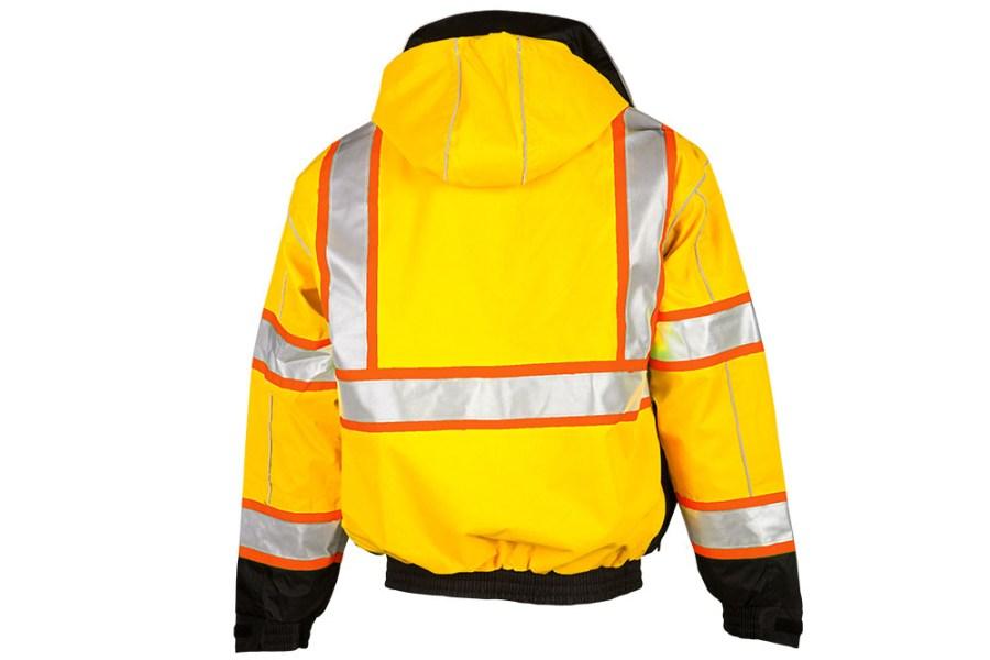 Kishigo Brilliant Series Class 3 Bomber Jacket, Lime, 2XL, Blemished Additional view
