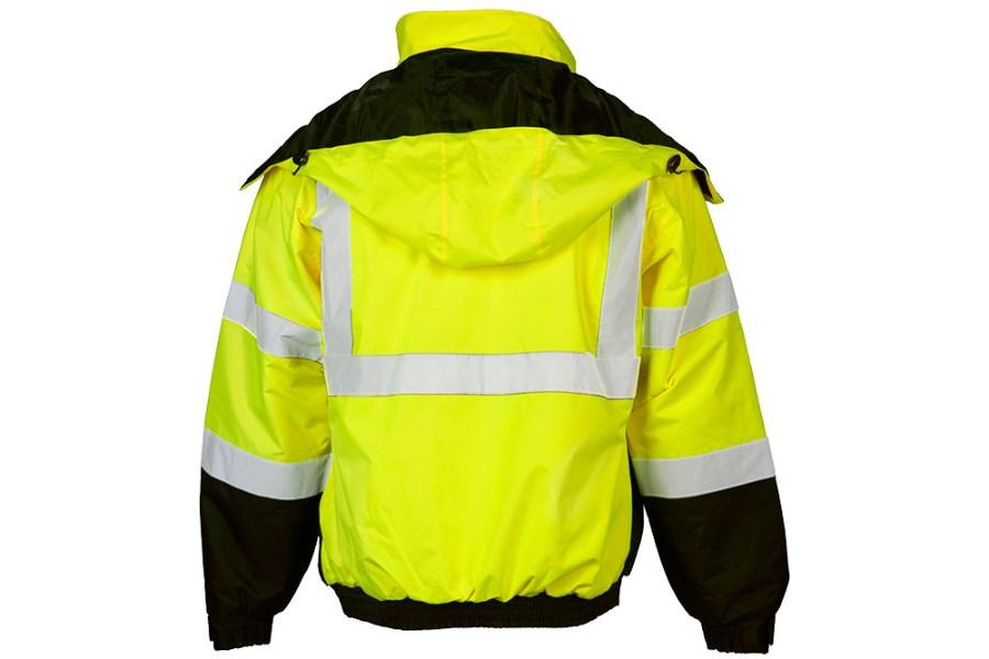 Kishigo Economy Class 3 Bomber Jacket, Lime, L, Blemished Additional view