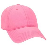 OTTO CAP 6 Panel Low Profile Dad Hat, Neon Pink