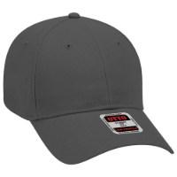 OTTO CAP 6 Panel Low Profile Baseball Cap, Charcoal Grey