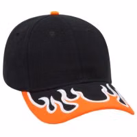 OTTO CAP 6 Panel Low Profile Flame Baseball Cap Alternate View