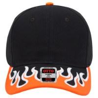OTTO CAP 6 Panel Low Profile Flame Baseball Cap Perspective View